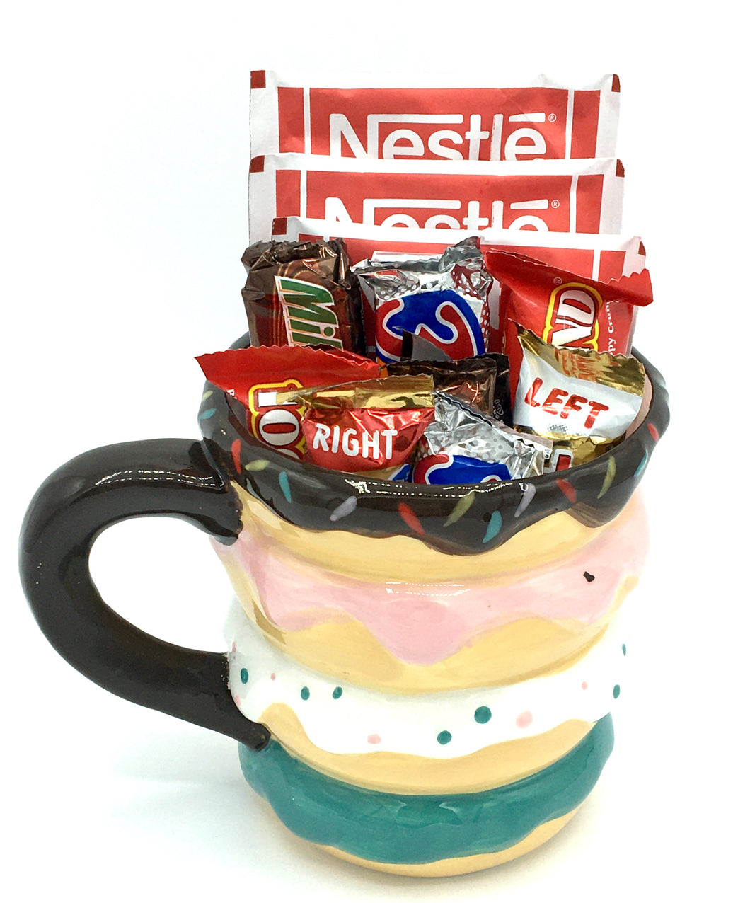 Donut Mug with Hot Cocoa and Chocolate